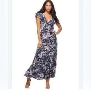 NWT Wrap Maxi Floral dress Size Small Cap Sleeve by Sofia Vergara